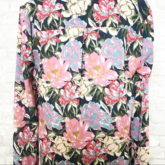 NWT LEYDEN Bohemian Pink Floral Print Long Sleeve Top Small - Picture 6 of 8